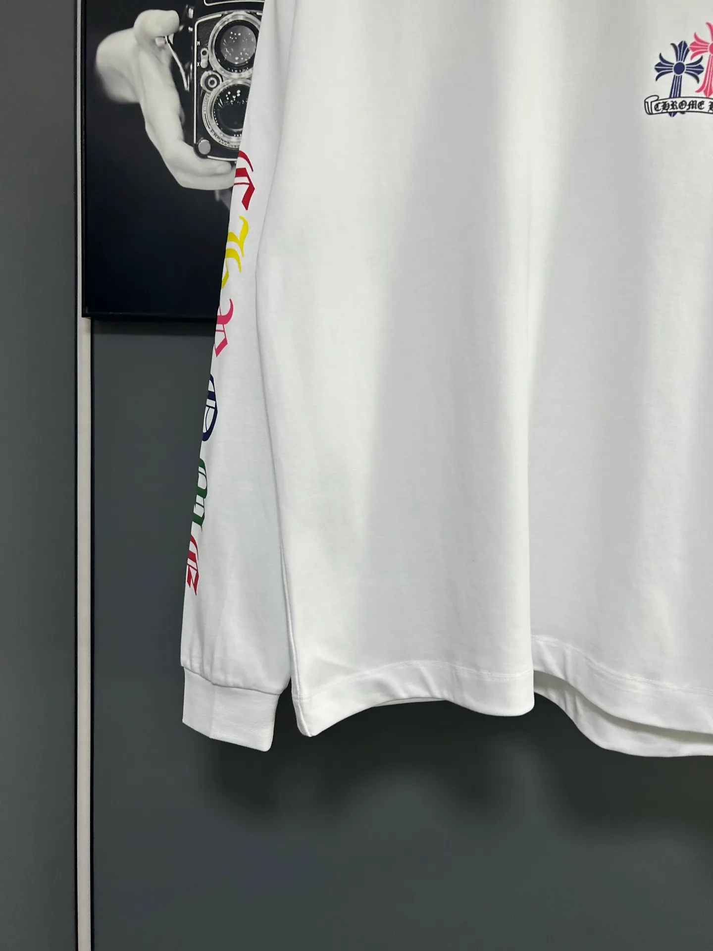 P230 2026 new (exclusive) Chrome Hearts autumn and winter limited edition heavyweight high-weight long-sleeved T-shirt, customized Dreamweaver Yayun ribbed cotton designer concept style Fabric: Heavy 380g Size: S M L XL Color: White